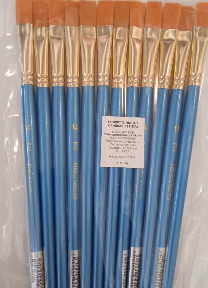 Pincel Pinto Taklon Plano P15 14