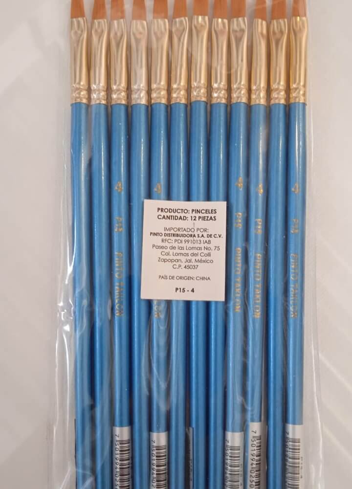 Pincel Pinto Taklon Plano P15 4