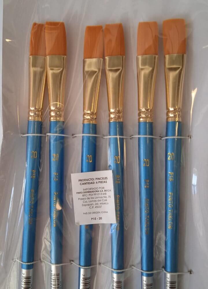 Pincel Pinto Taklon Plano P15 20