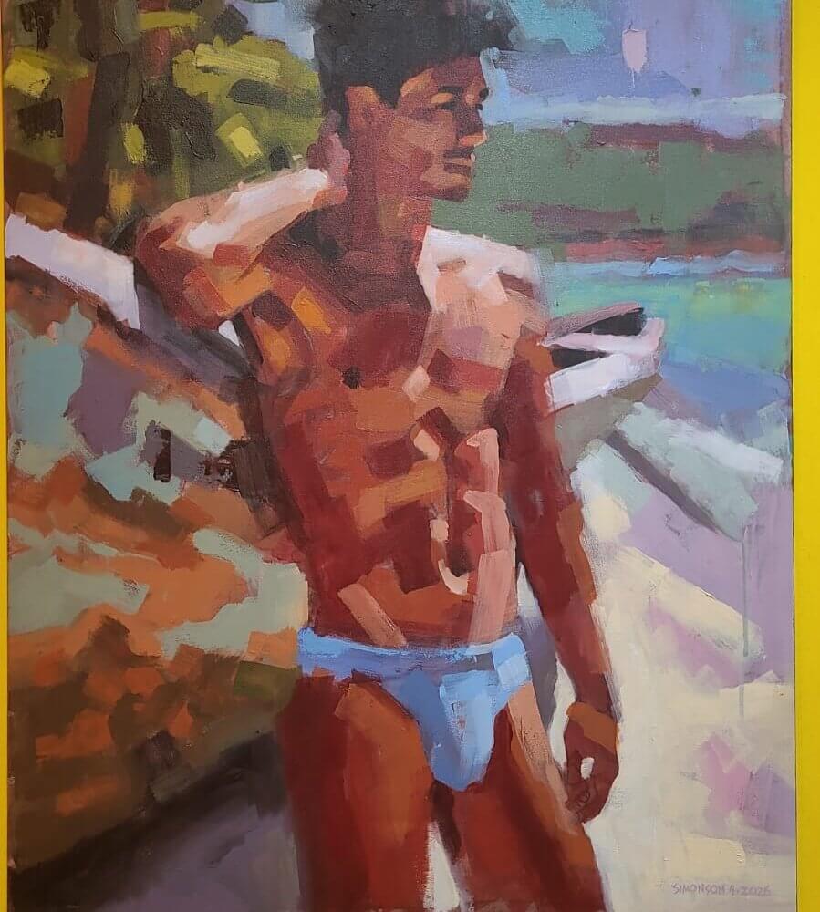 Samuel en la playa by Douglas Simonson